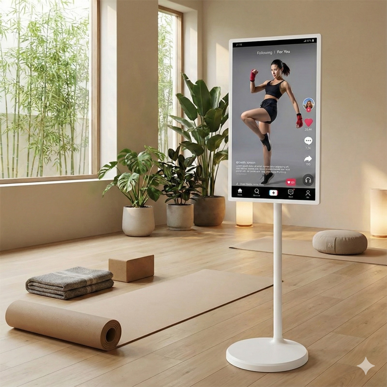 Portable standees with inbuilt battery